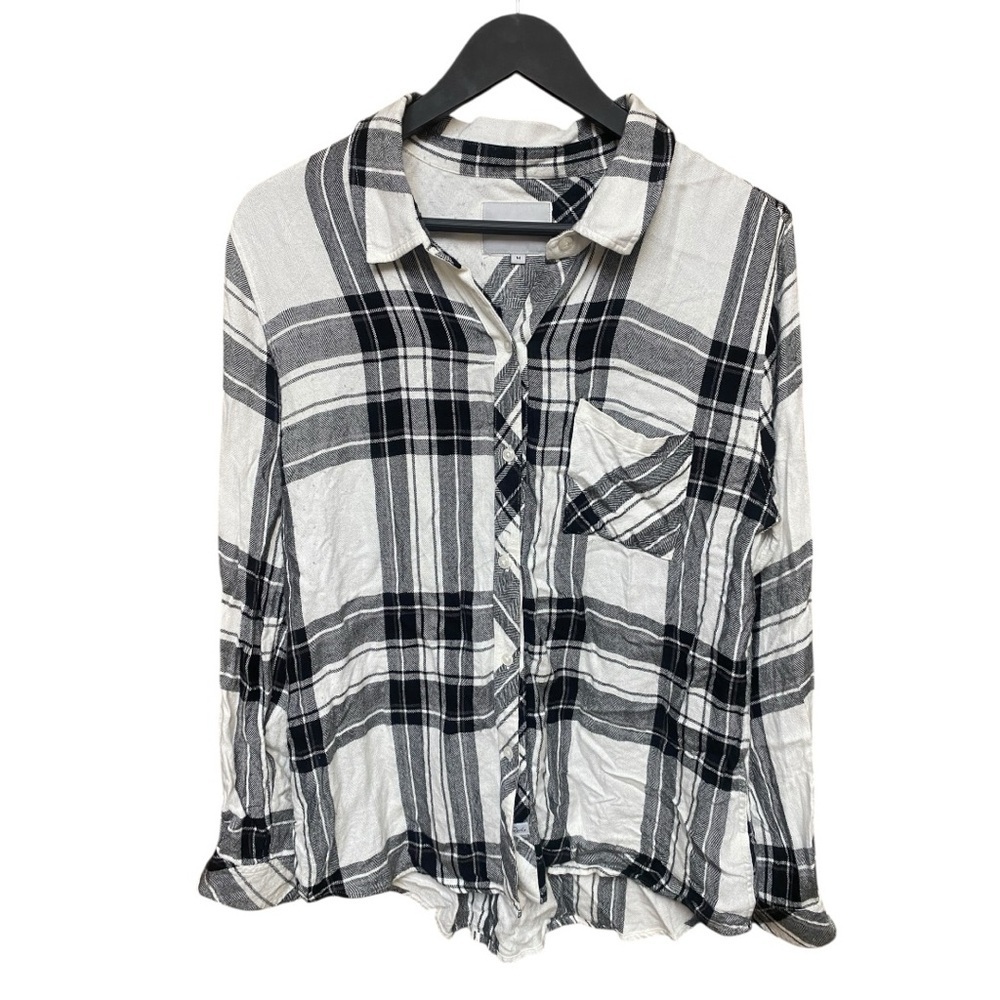 Rails Black White Plaid Hunter Long Sleeve Button Up I Size:M